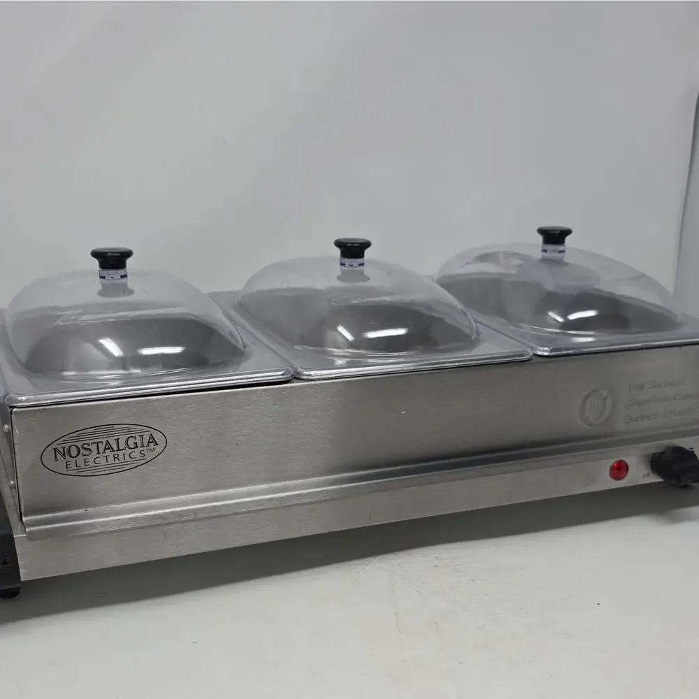 Nostalgia Electrics Buffet Server 3-Compartment 3x1.5 qt 180W BCD-332